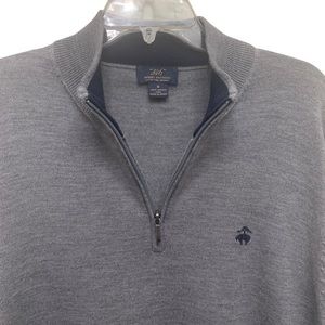 Brooks Brothers 100% Wool Quarter Zip Pullover Sweater, Size M